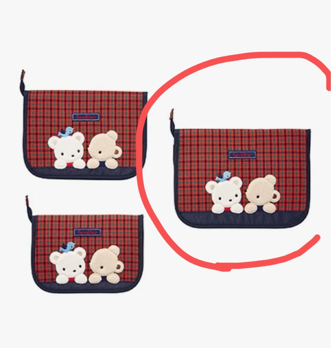 新品未開封】familiar ファミリア 母子手帳ケース L （003） 赤系