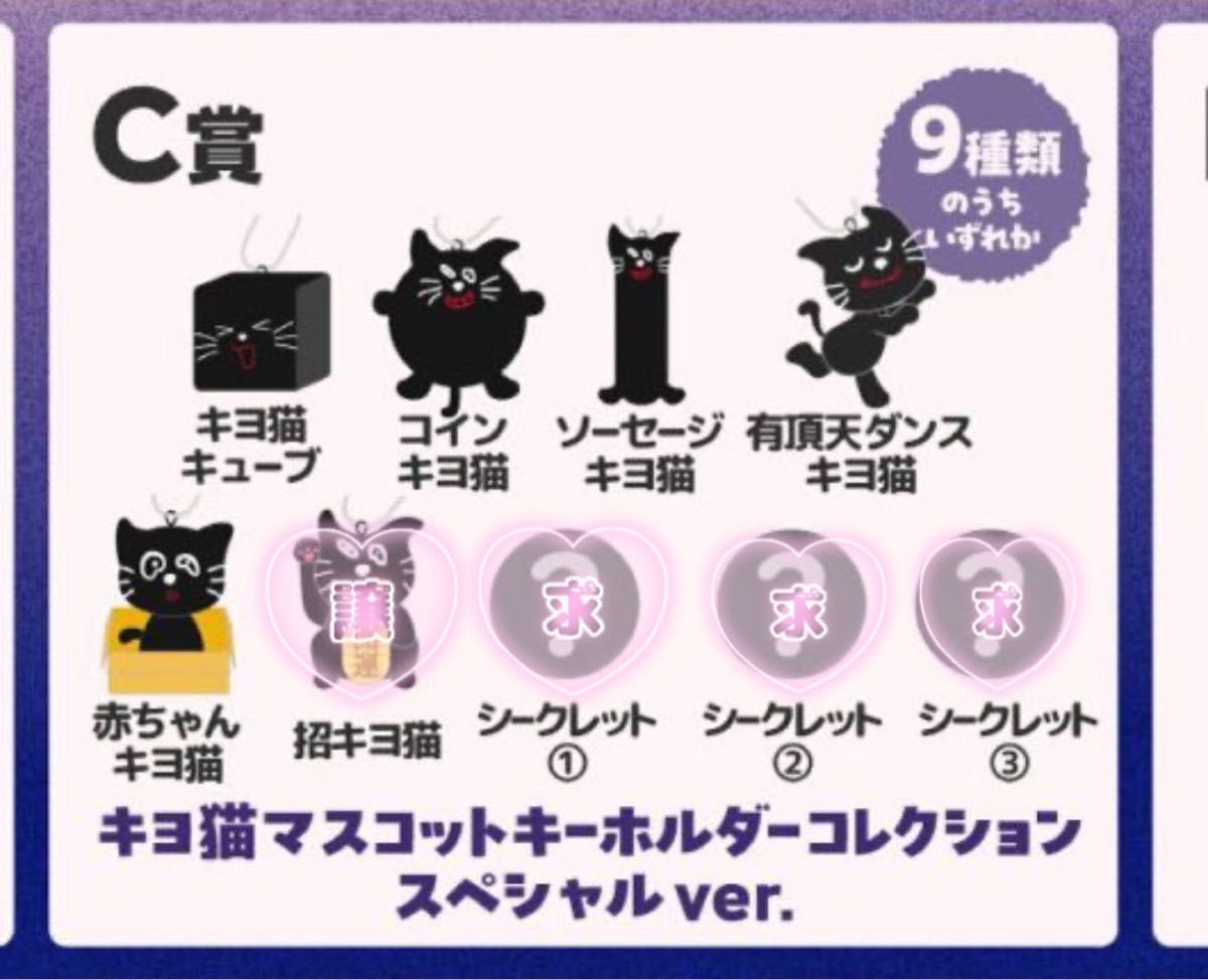 東キヨドーム キヨ キヨ猫 15周年くじ キヨ猫マスコットキーホルダー