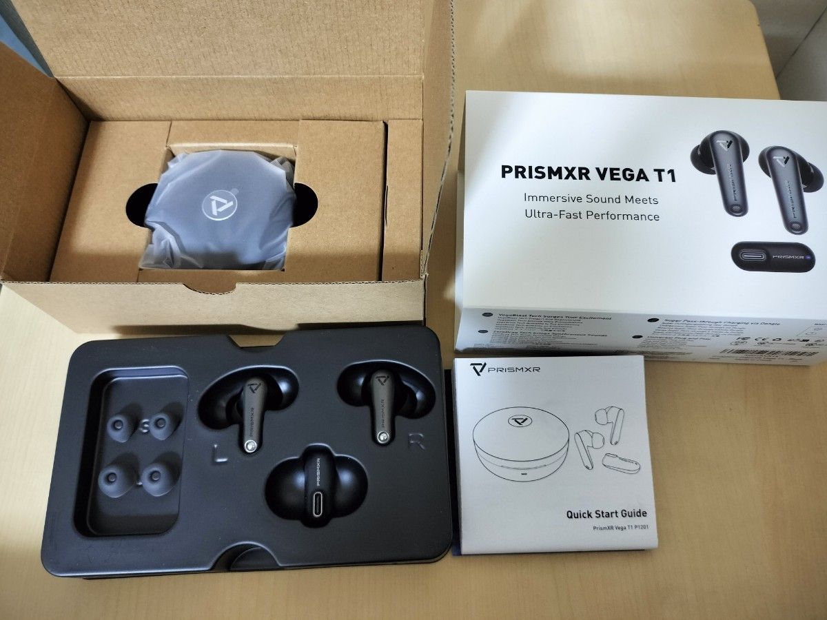 PrismXR VEGA T1 ゲーミング ワイヤレス イヤホン 超低遅延 Meta Quest