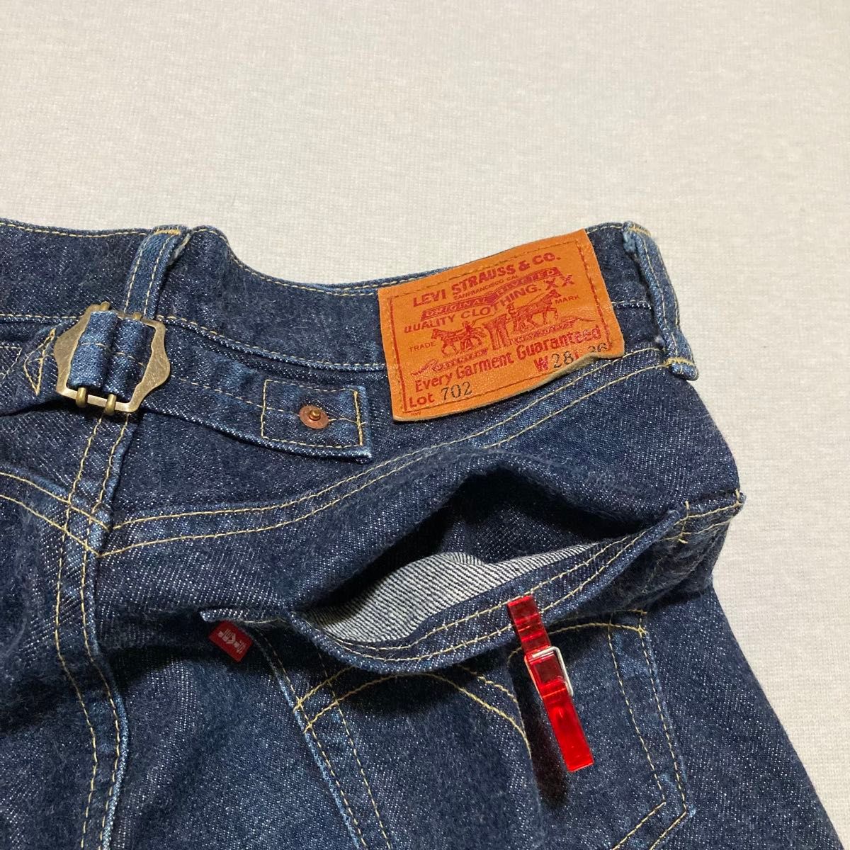 美品 日本製 赤耳 97年 Levi's 702XX W28 140周年記念 復刻 levis bigE
