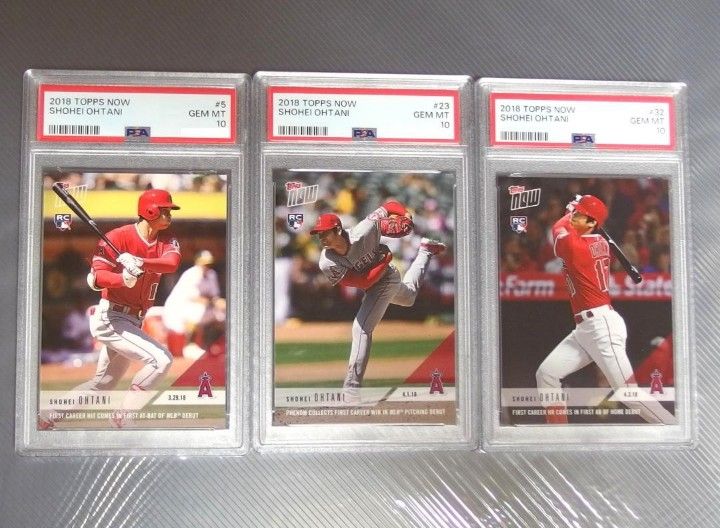 topps now 大谷翔平 初ヒット 初勝利 初HR PSA10 連番｜Yahoo!フリマ