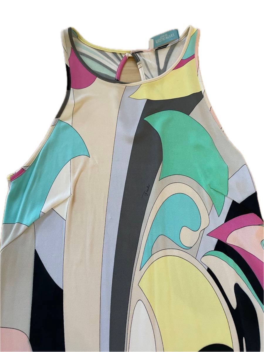 EMILIO PUCCI エミリオプッチ ワンピース ノースリーブ 34 ピンク