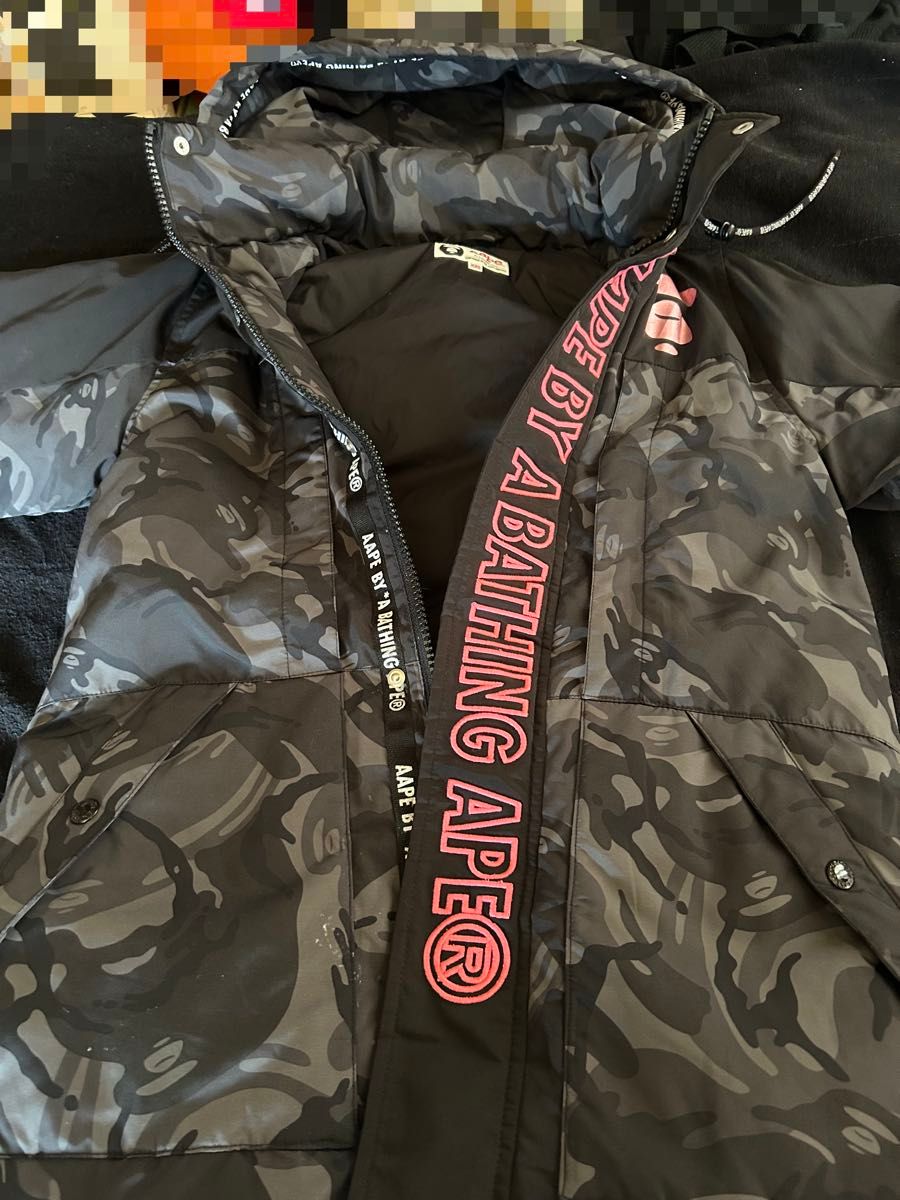 A BATHING APE アベイシングエイプ カモフラ 迷彩 ダウンジャケット