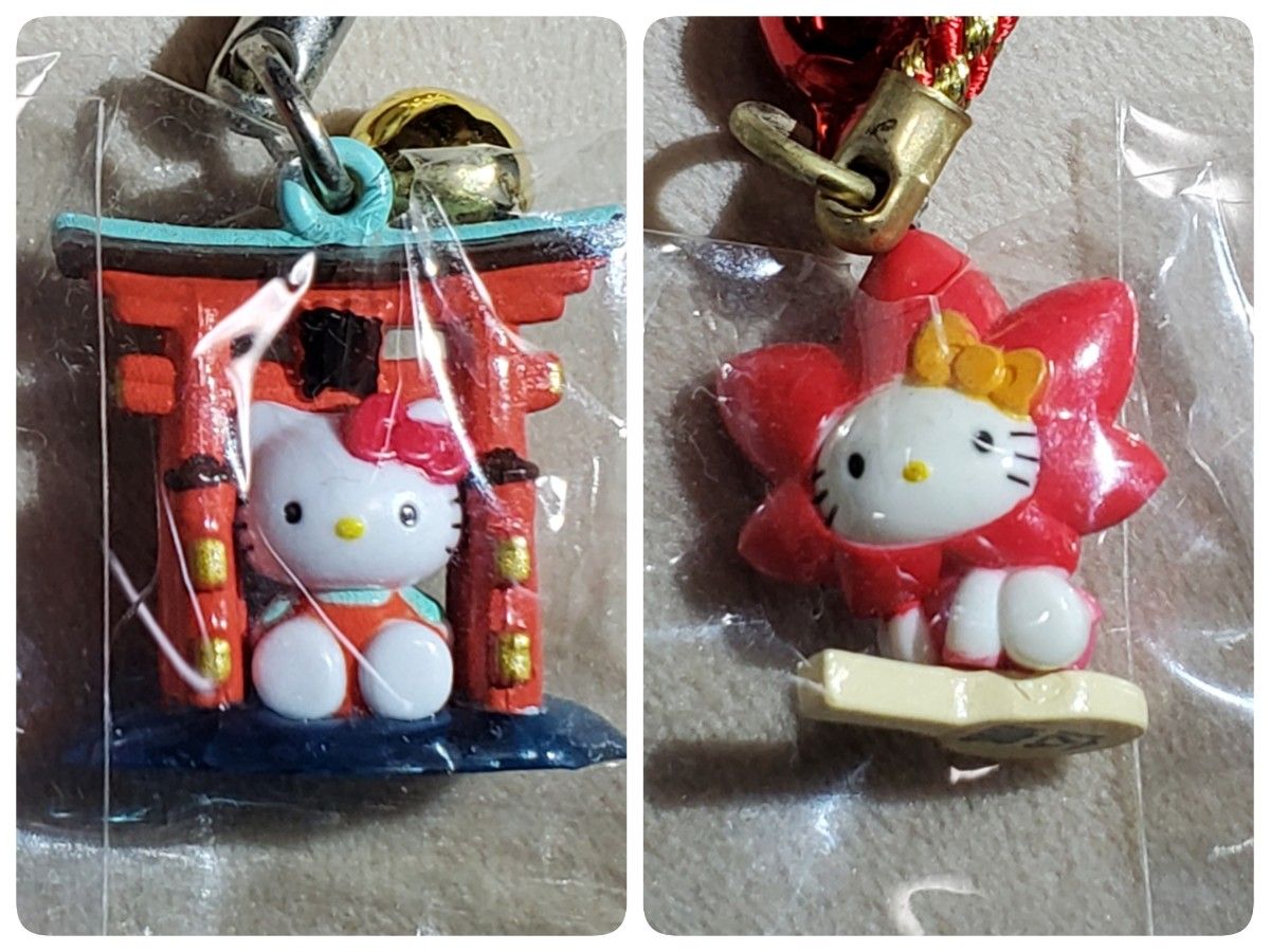 ハローキティ ご当地限定ストラップ 根付け 広島限定 安芸の宮島