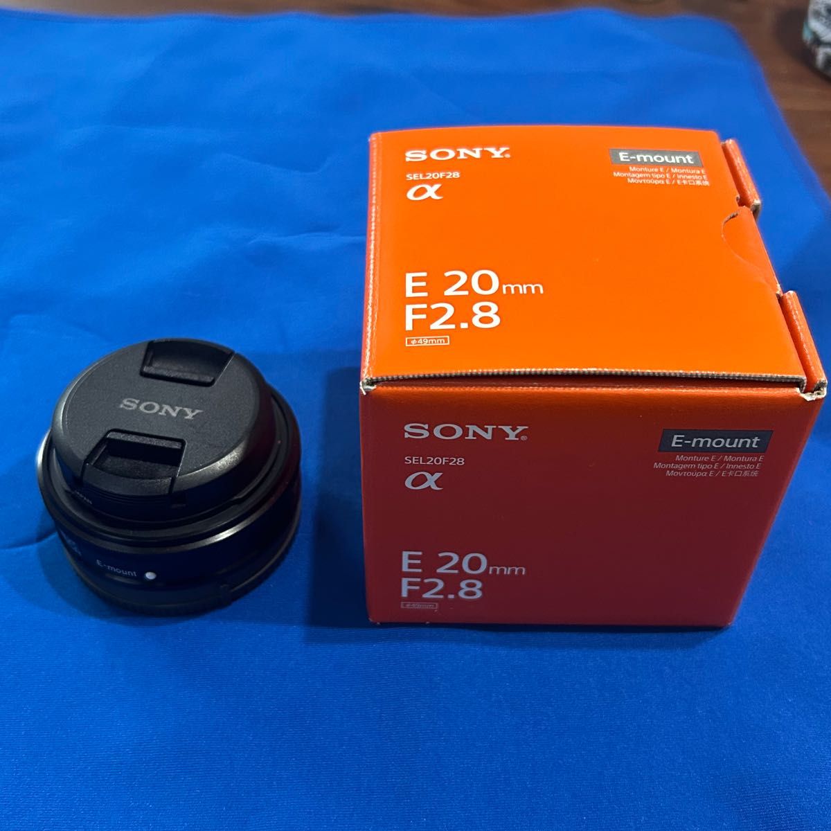 SONY E 20mm F2 8 SEL20F28 単焦点レンズ プロテクター付き 美品パン