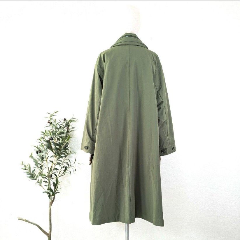美品 ZUCCa ズッカ ナイロンクロス ライナー ロングコート 3WAY M