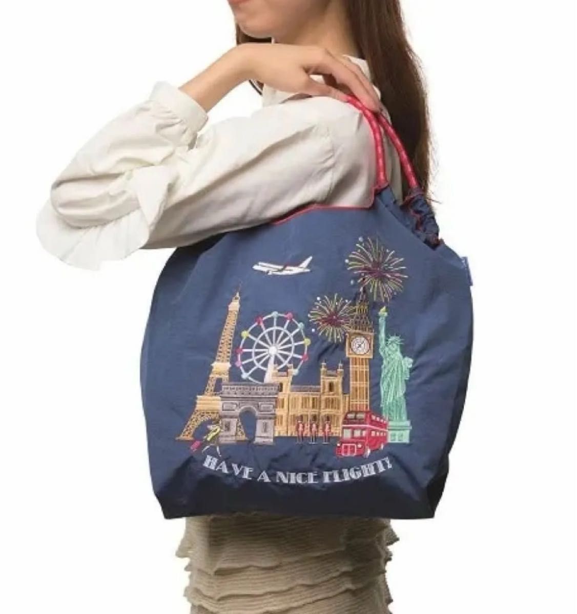 ボールアンドチェーン M ネイビー JALコラボ バッグ JAL機内販売限定