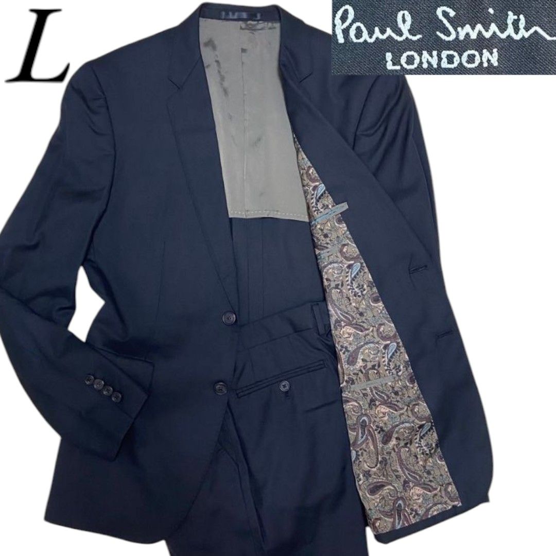 Paul Smith ポールスミス 裏地ペイズリー柄 シルク混 撥水 はっ水