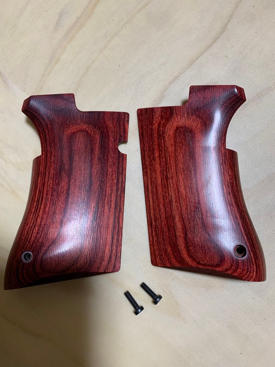 美品木製グリップ/東京マルイデザートイール.50AE/スムーズ/レッド薄型