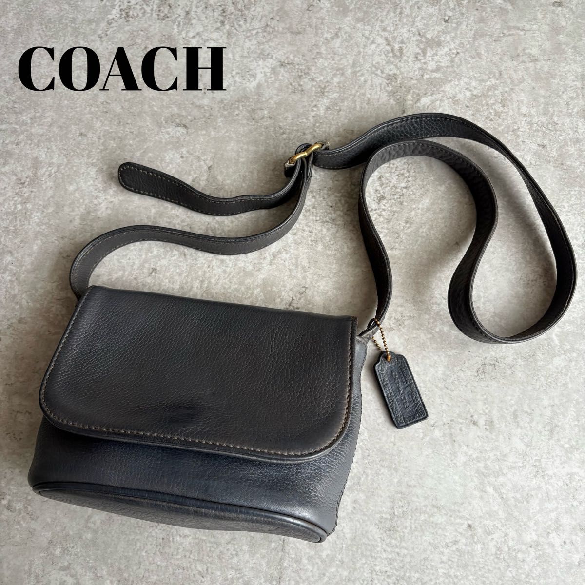 極美品】COACH オールドコーチ フラップ ショルダーバッグ クロス