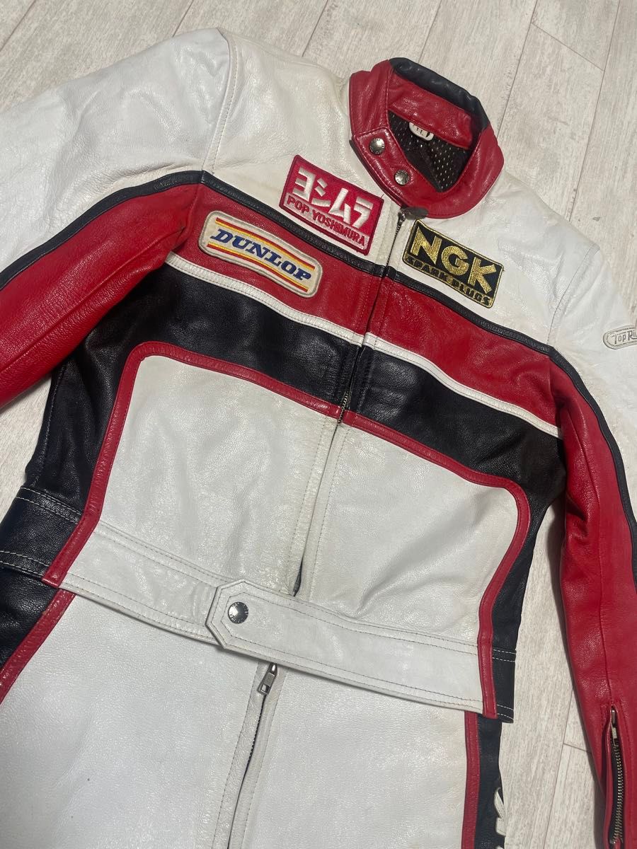 TOP Rider メンズ レザーレーシングスーツ トップライダー 南海部品