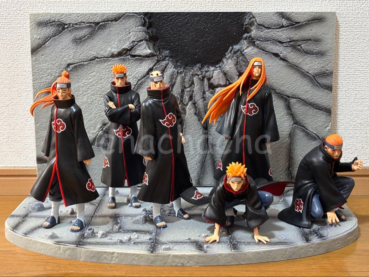 週末限定価格】NARUTO ナルト 暁 フィギュア 6体セット 台座付き 全長
