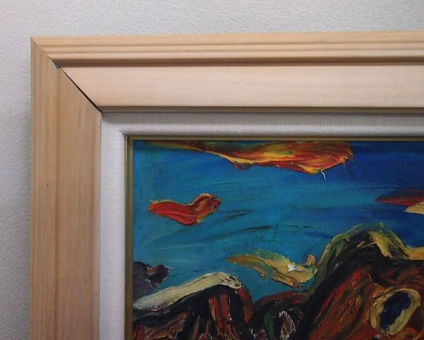 油彩 丸山妙子 仏像 画家・光陽会常任委員・福島県出身 厚塗り 油彩 G