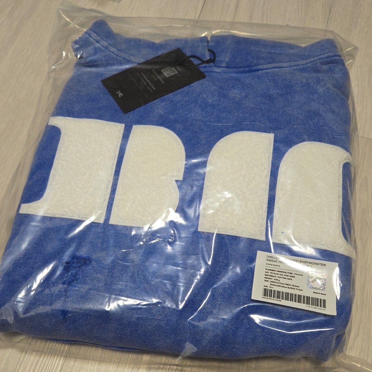 BABYMONSTER ベビモン スウェットフーディー スカイブルー L｜Yahoo