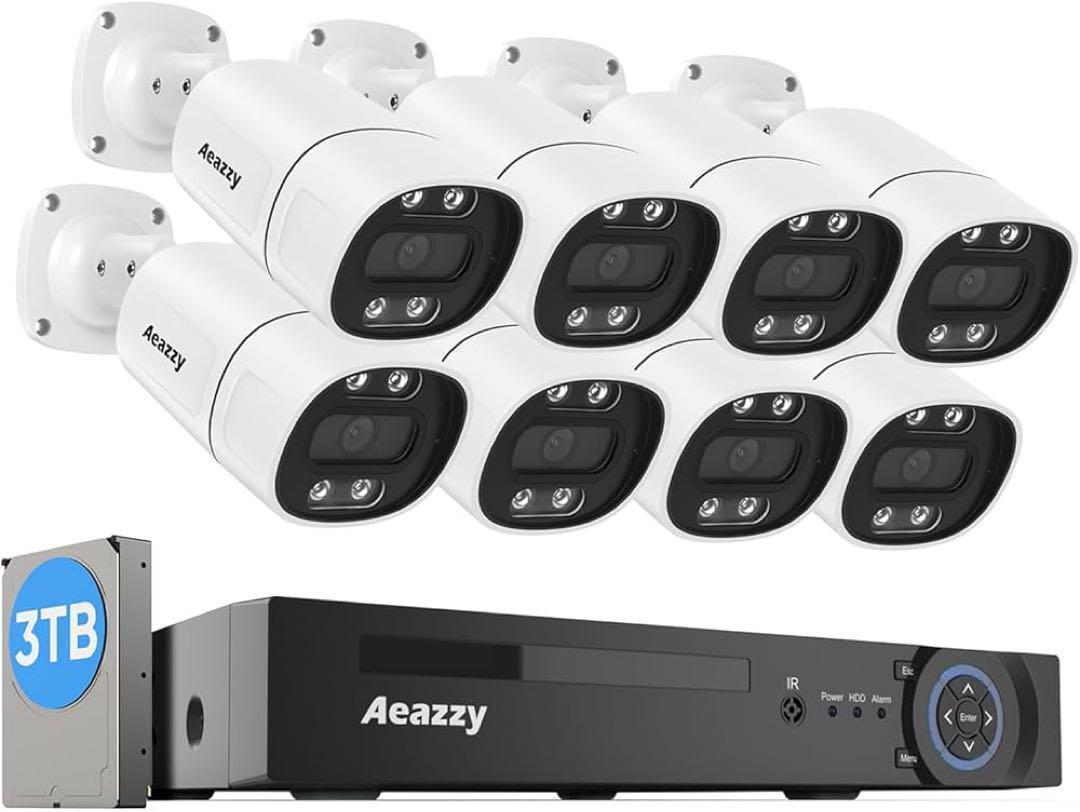 Yahoo!オークション - 800万画素 防犯カメラ 8台セット 動体・顔検知 I