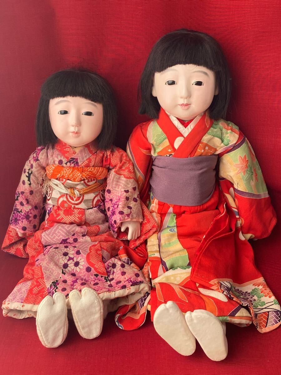 Yahoo!オークション - コレクター所蔵品 市松人形 2体 日本人形 アン