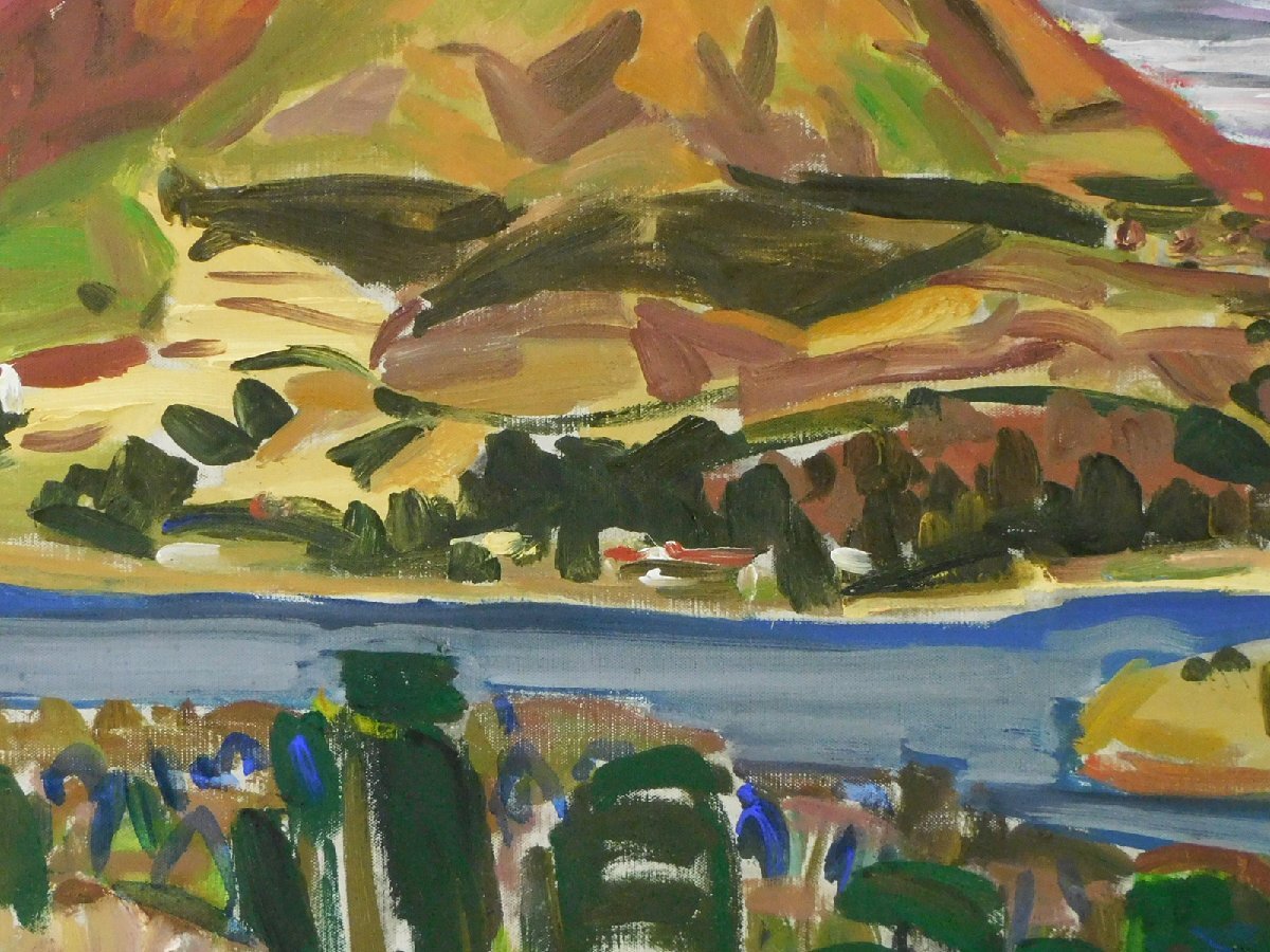 小絲源太郎『山寺』油彩 落款有 カンヴァス F6 原画 真作保証 1点物