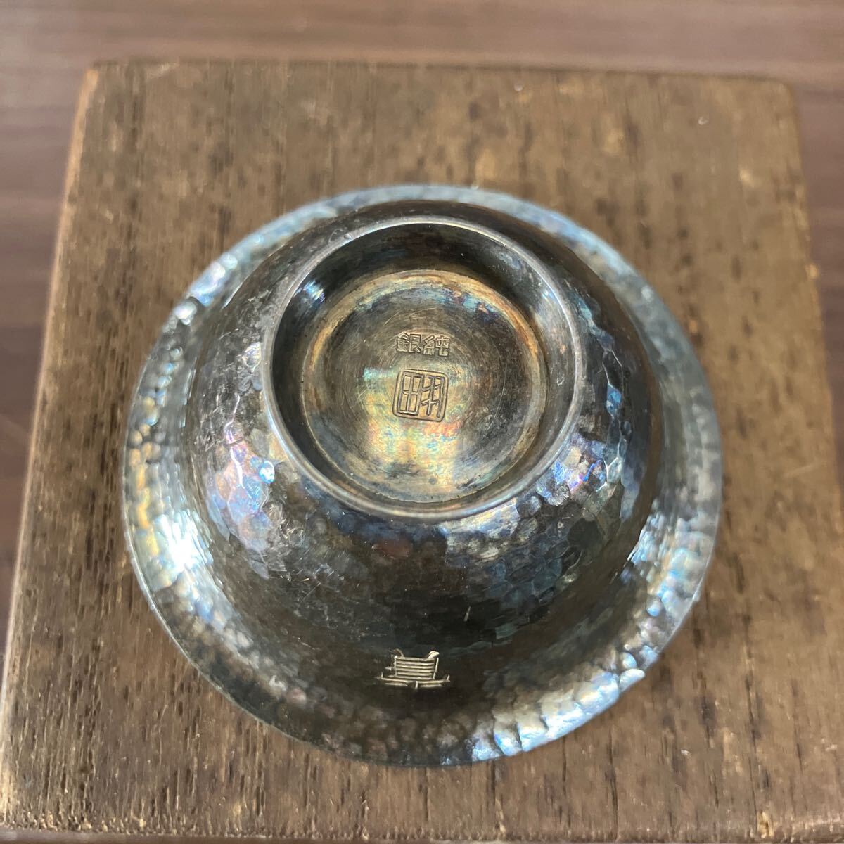 純銀製 三ツ重 ロゴ入り盃 201g 純銀製 三ツ重 ロゴ入り盃 201g