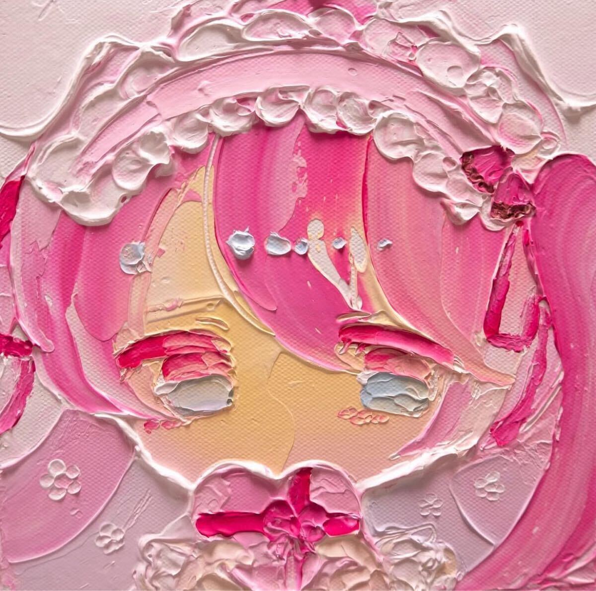 原画】小田望楓 「受け取ってくれる？」20cm×20cm原画 COA 証明書付