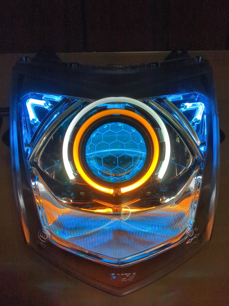 Yahoo!オークション - カラー変更シグナスX 3型 デビルアイ社外ヘッド