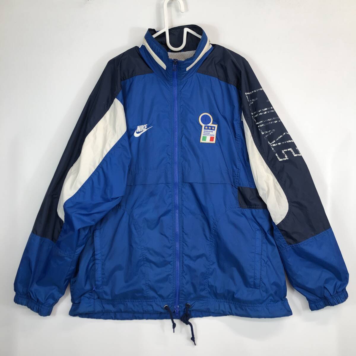 90s ナイキ NIKE イタリア代表 裏地付き ナイロンジャケット Lサイズ