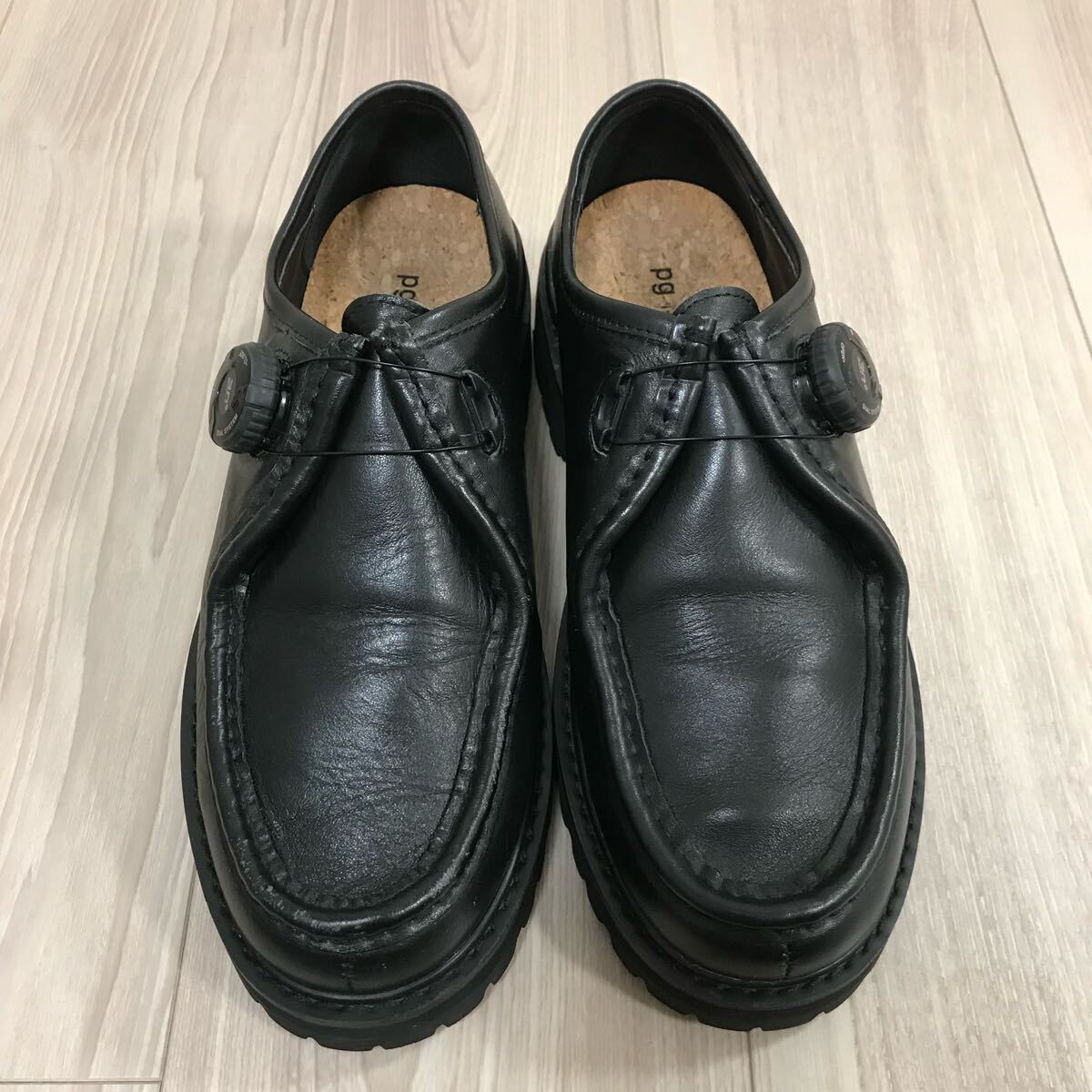 PG Steven Alan KNOCK BLACK LEATHER PLAYGROUND 41 ピージー プレイ