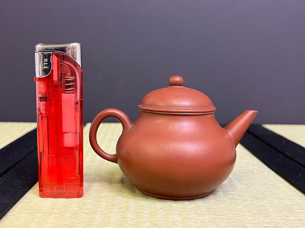 中国 紫砂 朱泥 急須 茶壷 陸羽一九八七年銘 V R5346