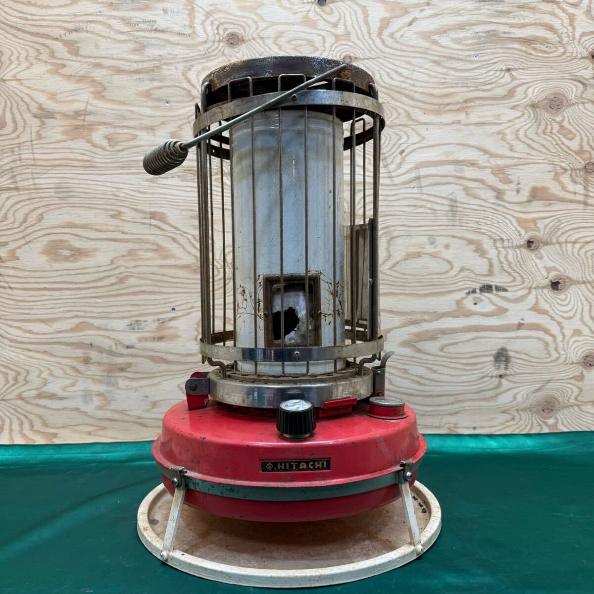 HITACHI レトロストーブ OVH-520 日立石油ストーブ 赤 日立石油