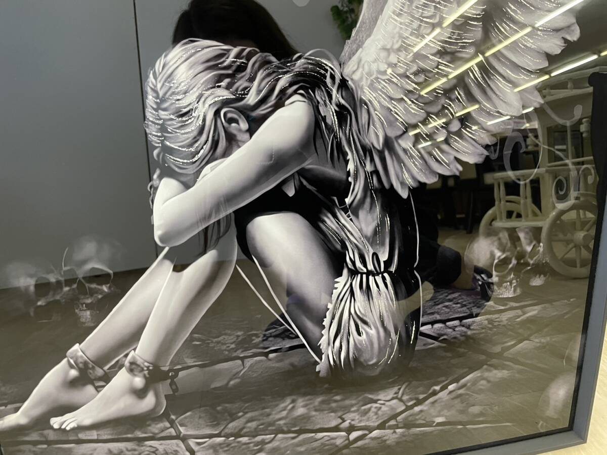 アートパネル 天使 エンジェル ダーク 巨大 アート 絵画 絵 ポスター