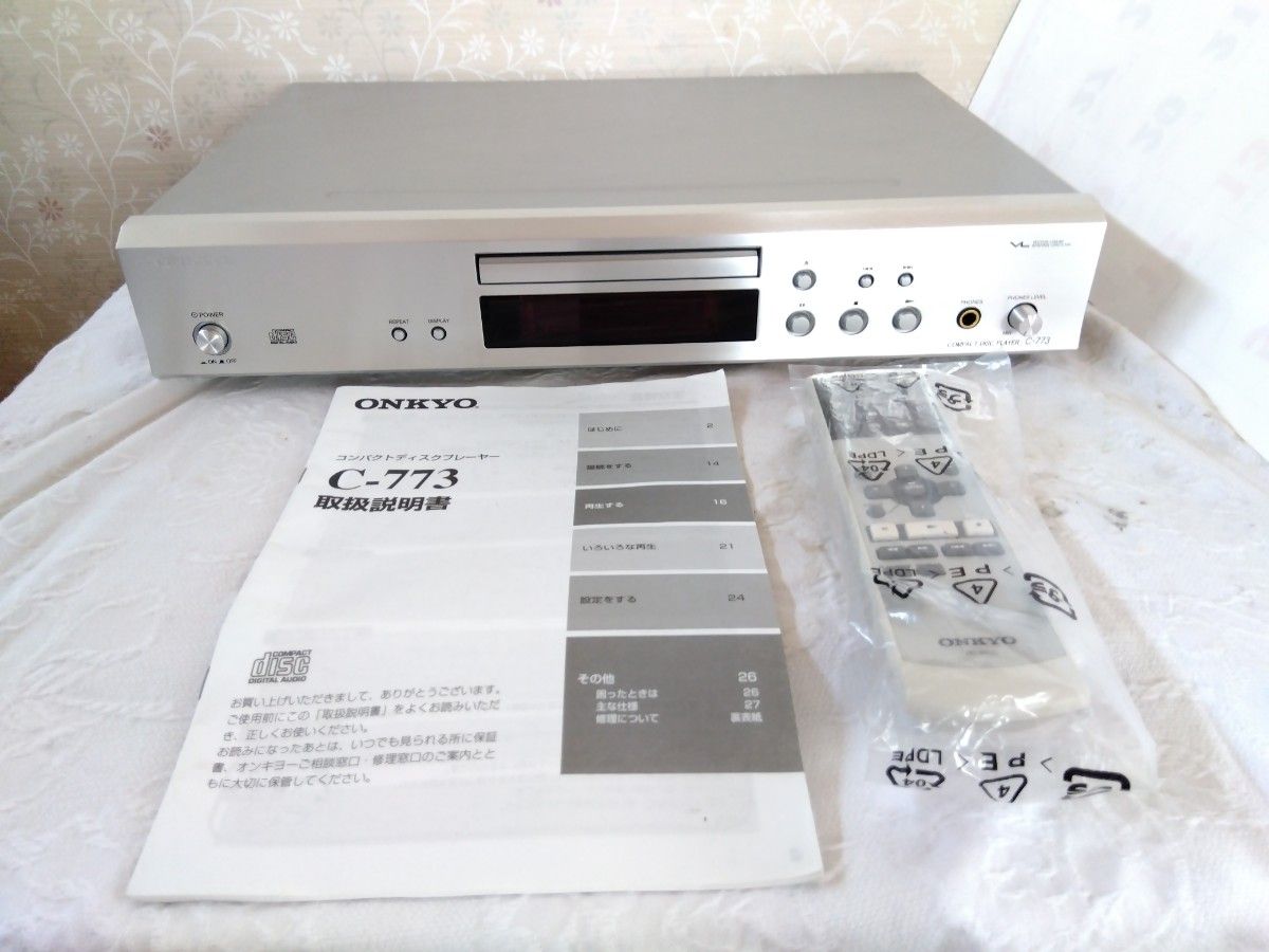 ONKYO CDプレーヤー C-773 新品リモコン取説電源コード付き｜Yahoo