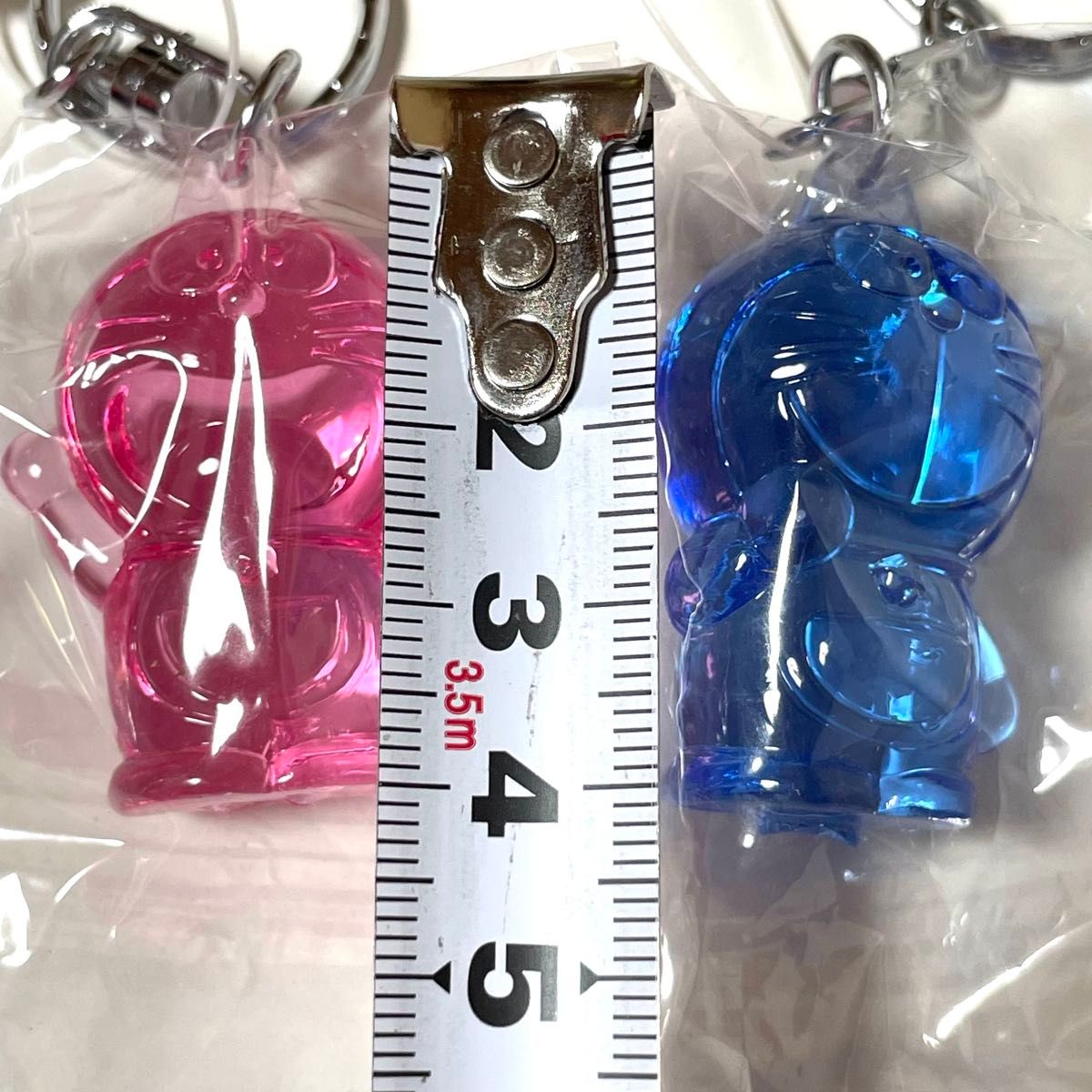 希少 レトロ ドラえもん クリスタル人形 キーホルダー 2個セット