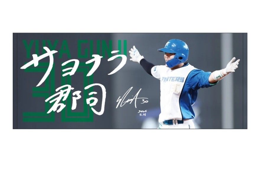 ファイターズ 郡司裕也 5月31日 Today's HERO フェイスタオル｜Yahoo