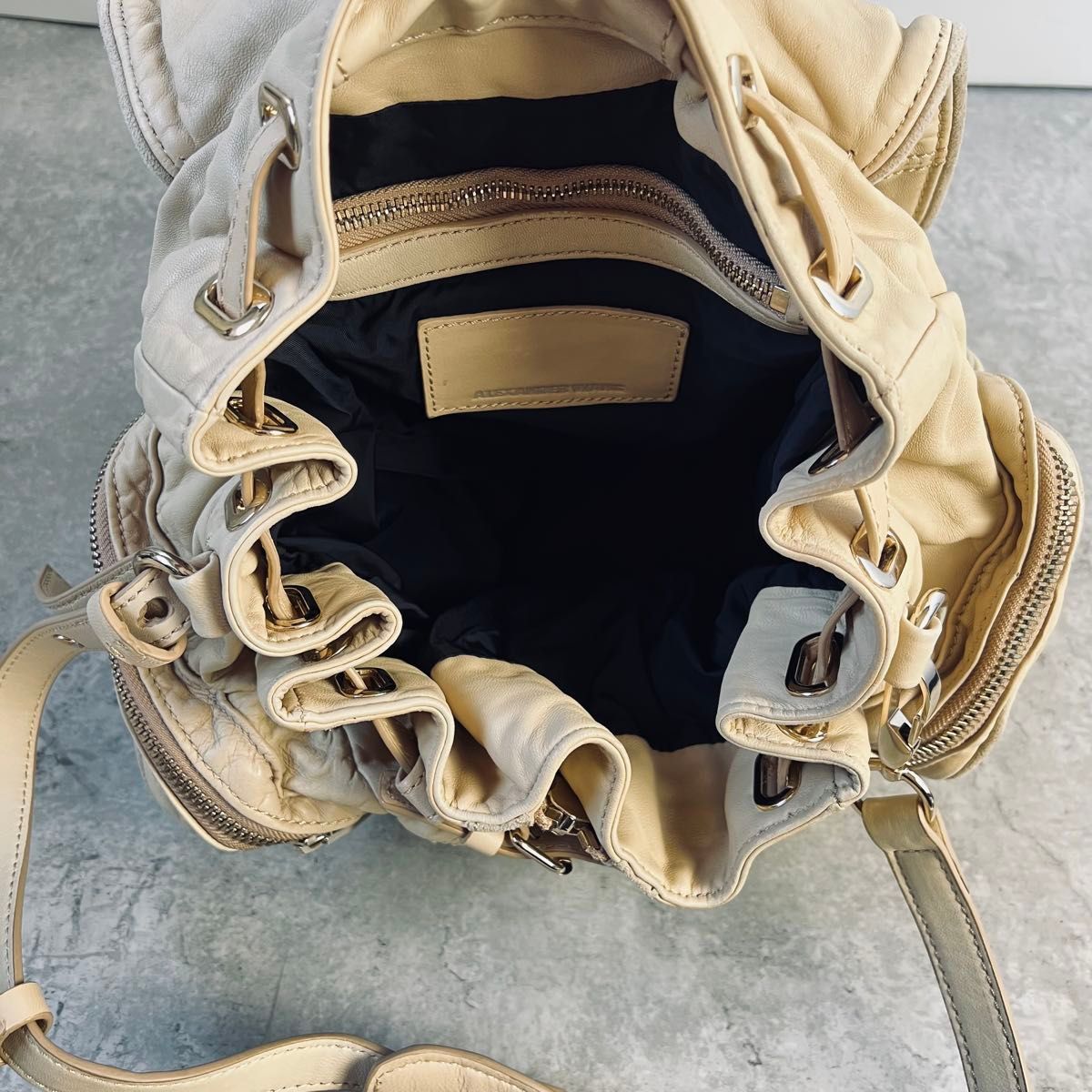 アレキサンダー ワン ラムレザー ジップ 3Way ショルダーバッグ