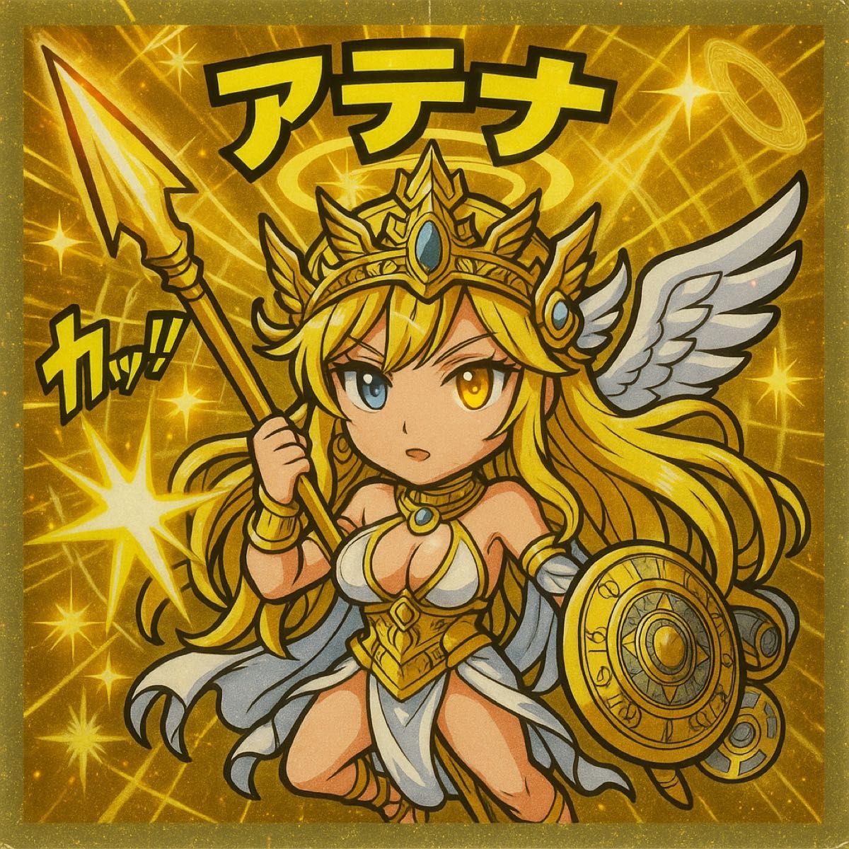 ギリシア神話「アテナ」 ビックリマン風 自作シール1枚｜Yahoo!フリマ