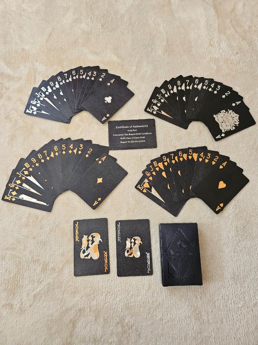 黒と金のトランプ 52枚セット｜Yahoo!フリマ（旧PayPayフリマ）