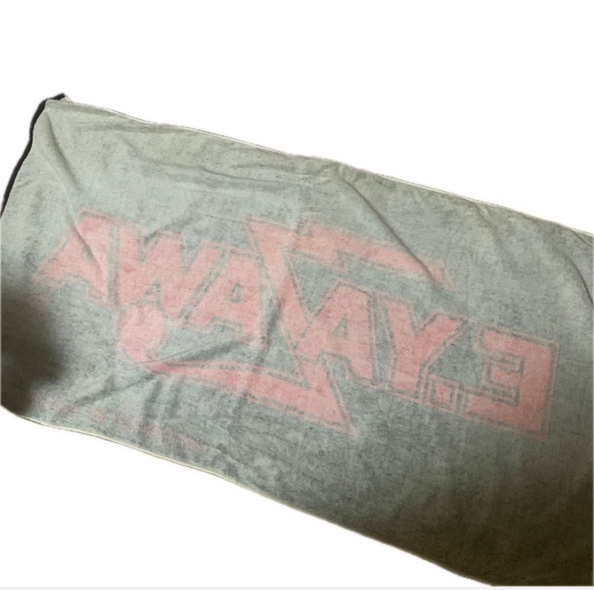 矢沢永吉YAZAWA大判バスタオル昭和レア品ビーチタオル赤黒当時物