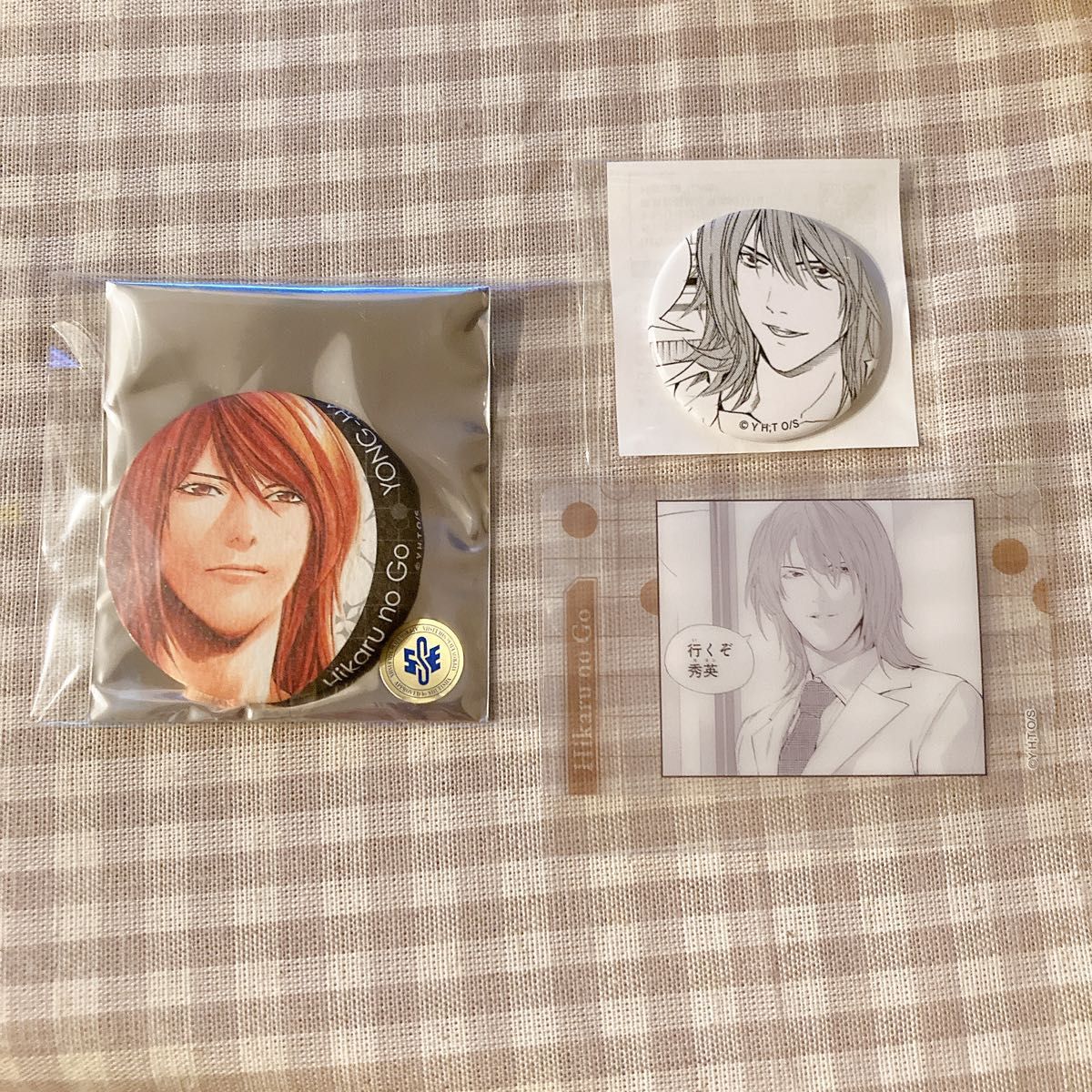 ヒカルの碁 原画展 缶バッジ クリアカード 高永夏 ヨンハ 3点セット
