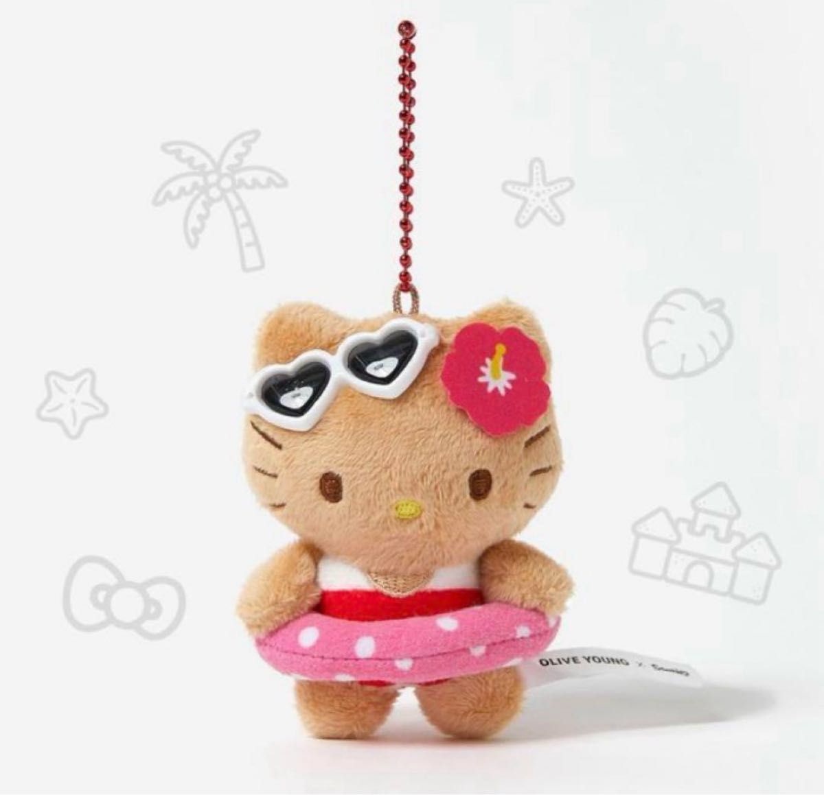 オリーブヤング サンリオ キティ マスコットキーホルダー キーチャーム