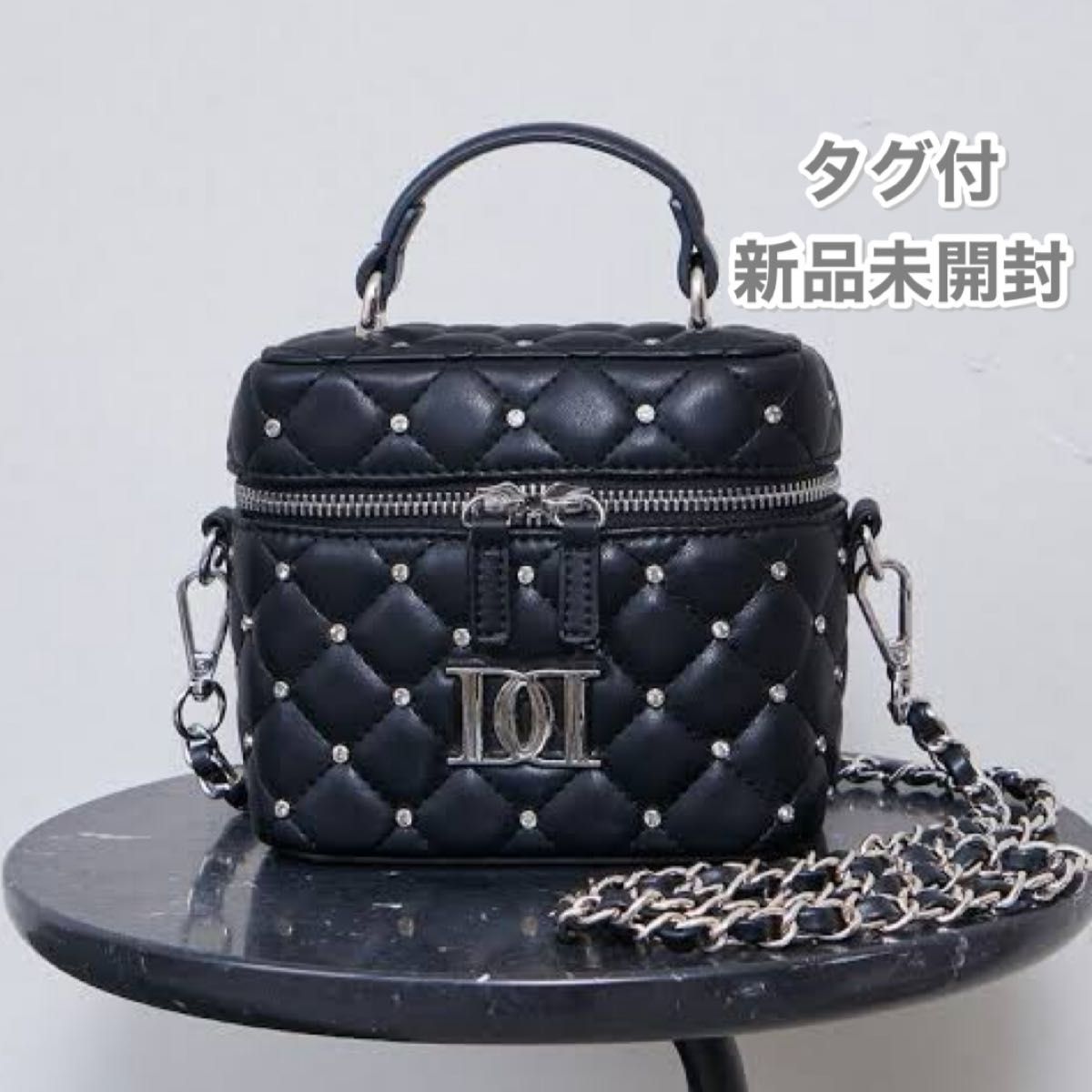 Darich ダーリッチ キルティングビジュースクエアミニバッグ バニティ