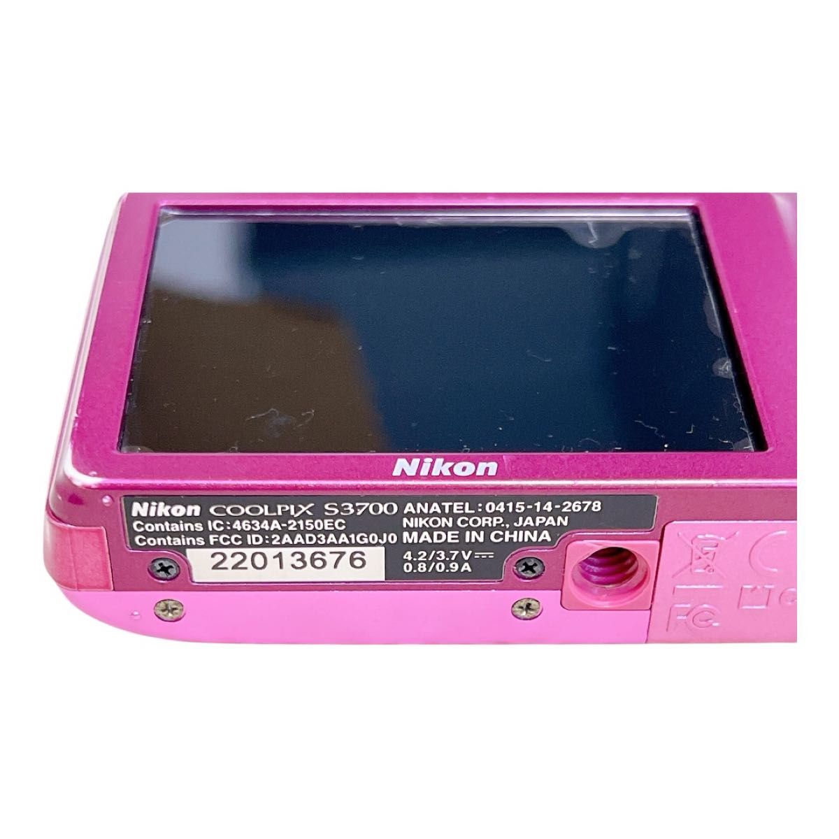 ジャンク Nikon COOLPIX S3700 ピンクニコン デジタルカメラ デジカメ