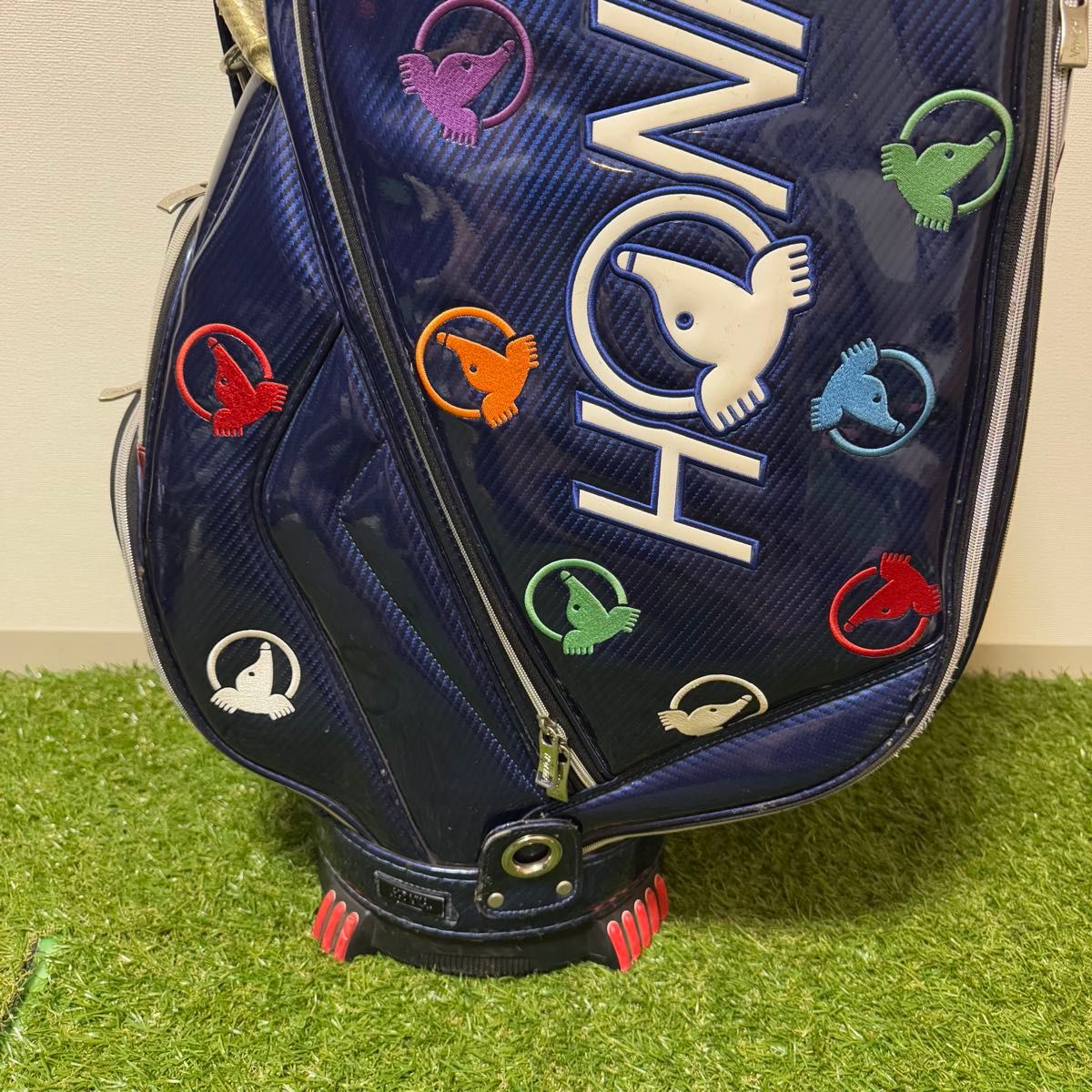 HONMA 本間ゴルフ ホンマゴルフ キャディバッグ エナメル モグラ柄