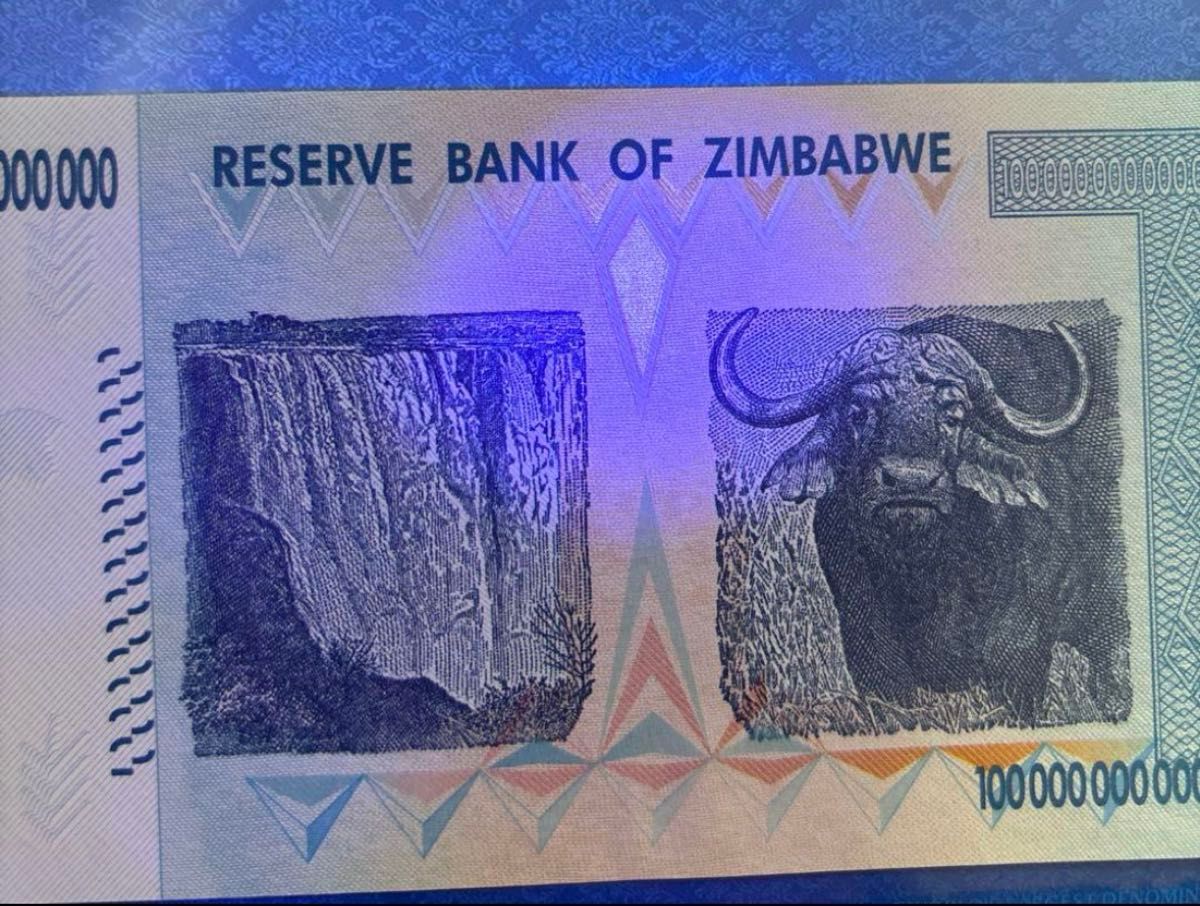 保証書付き】ジンバブエ 100兆ドル札 2008年 AAシリーズ 未使用 UV