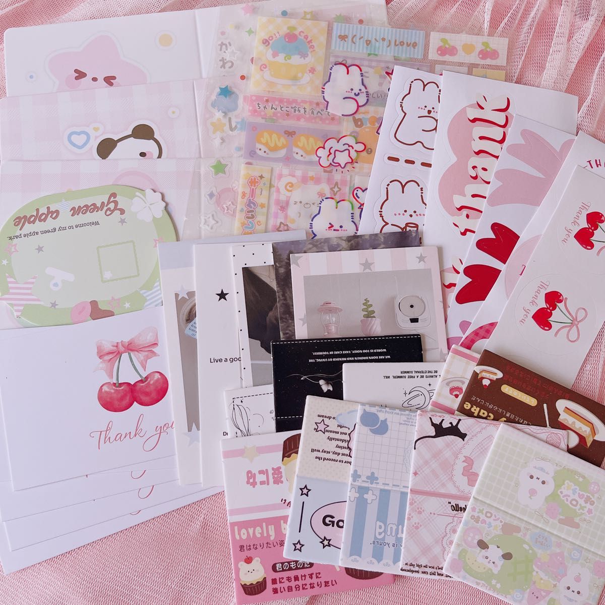 大人気 -かわいい梱包材セット- 韓国風 お得 シール ヘッダー 台紙