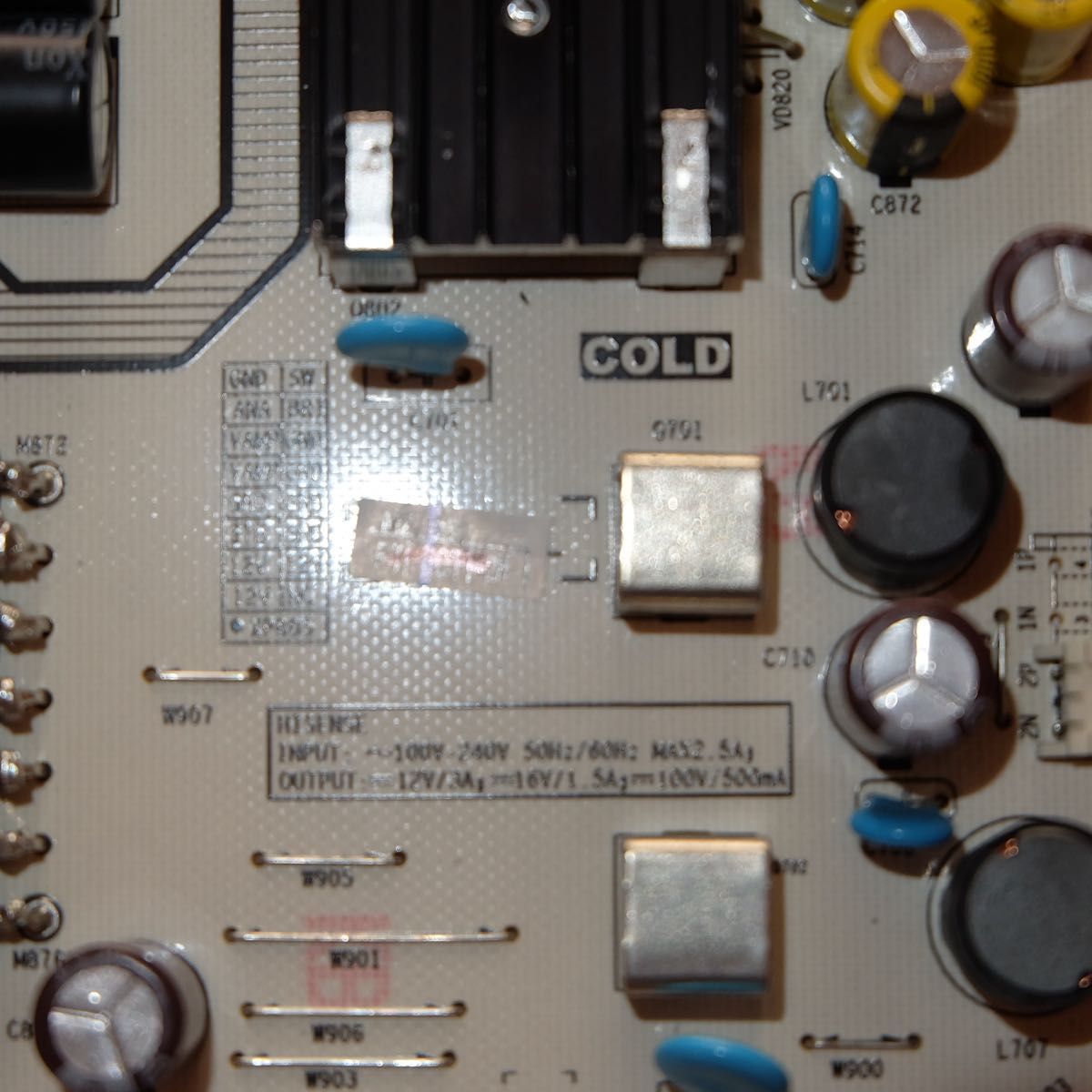 ジャンク 故障品 TVS REGZA 50M550M 電源基板 RSAG7 820 12362/ROH S5