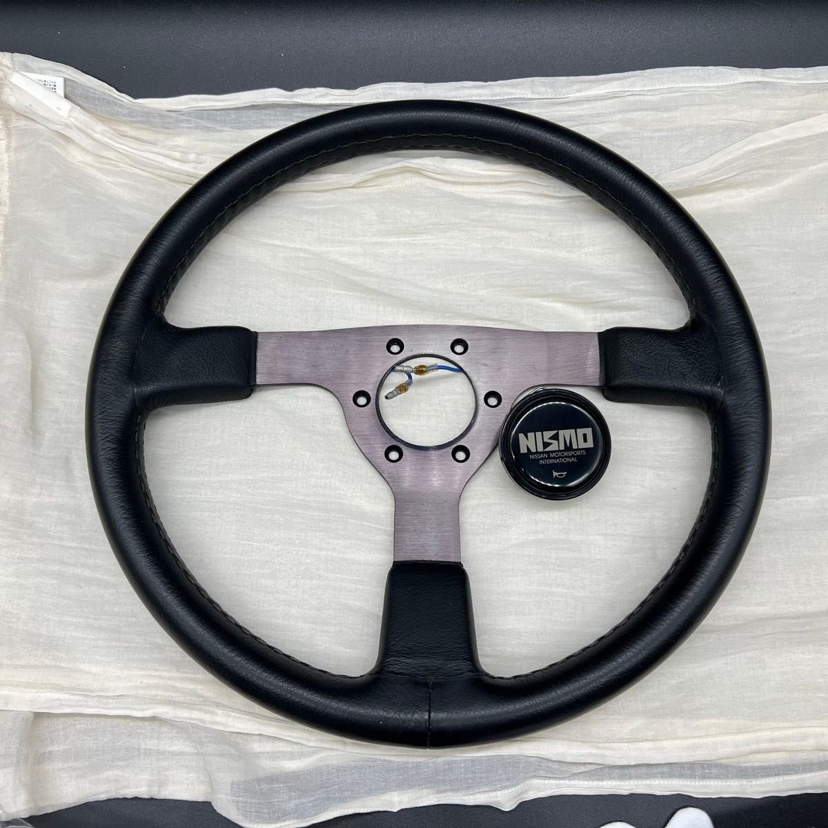 NISMO ニスモ 365 Aタイプ ステアリング 当時物 希少品 本革 ハンドル