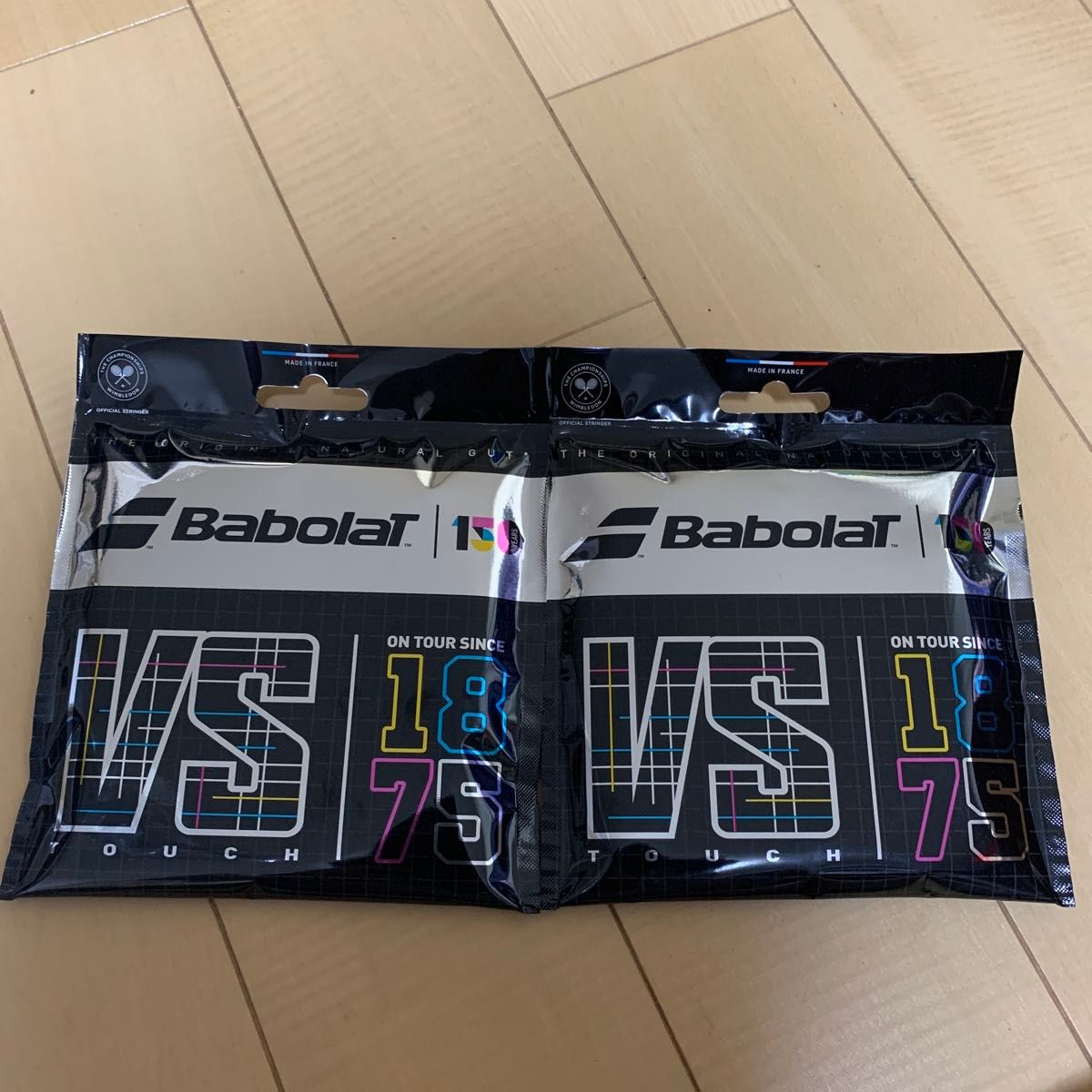 2張りセット バボラ タッチ VS 130 ナチュラルガット 150周年限定記念