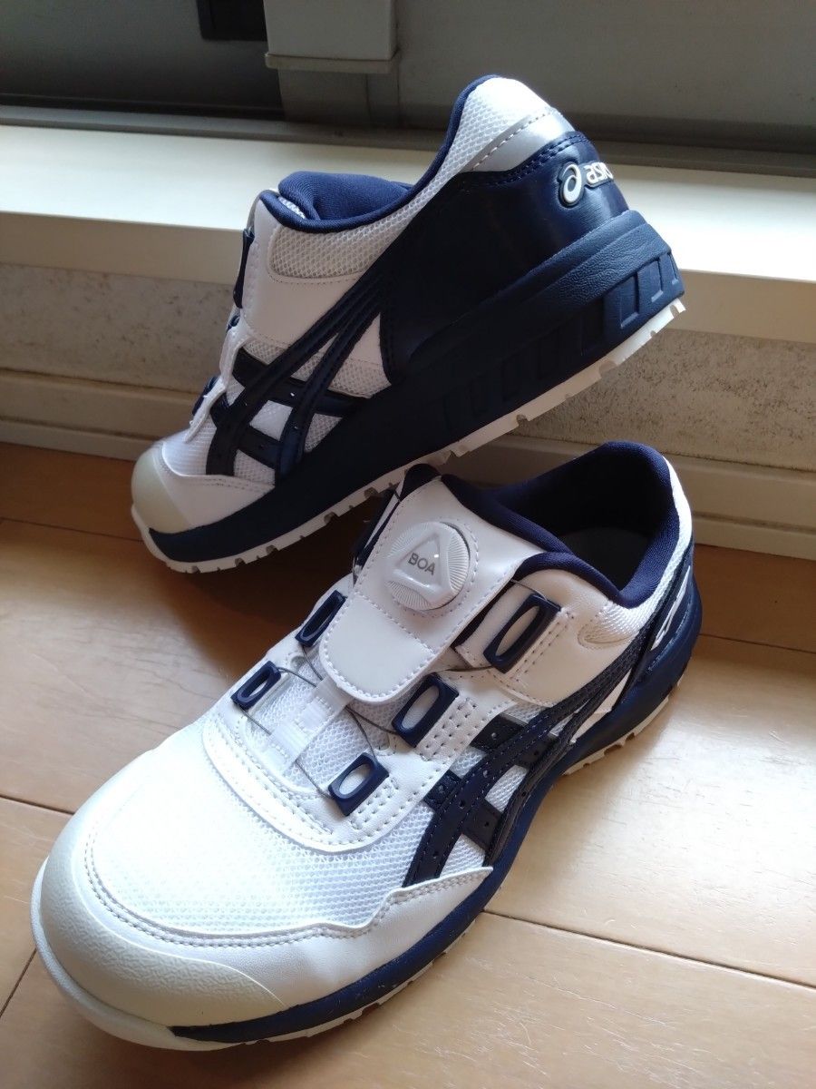 asics BOA 安全靴 ホワイト/ネイビー ASICS BOA安全靴 ホワイト