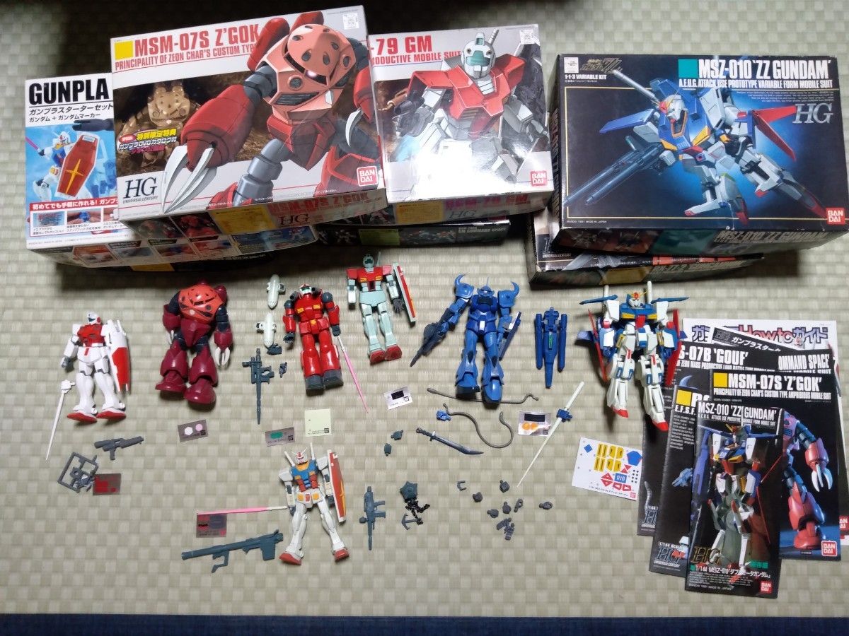 ガンプラ組立済7点セット箱説付 HG ZZガンダム/ガンダムG30th HGUC
