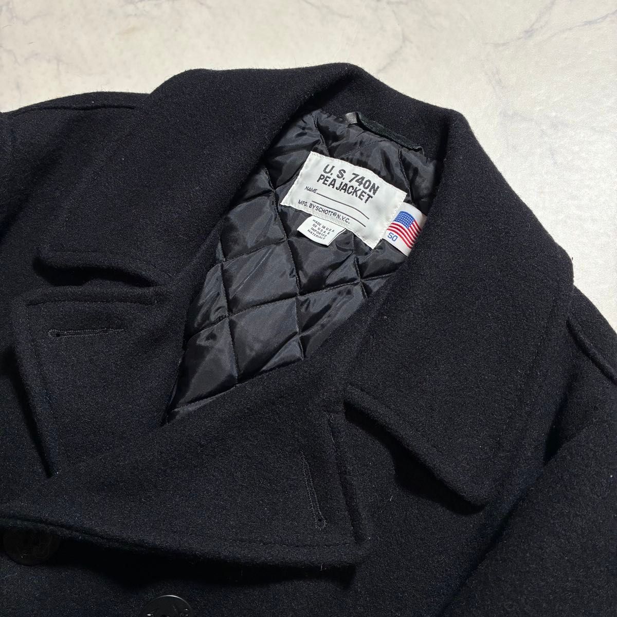 超ビッグサイズ(50) Schott ショット ピーコート Pコート キルティング