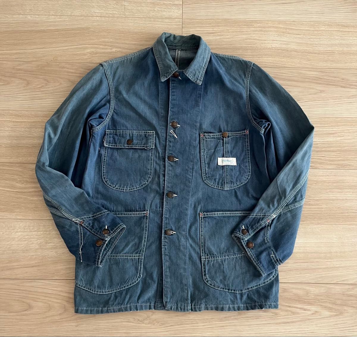 60s 70s POWR HOUSE パワーハウス バットダイ カバーオール デニム